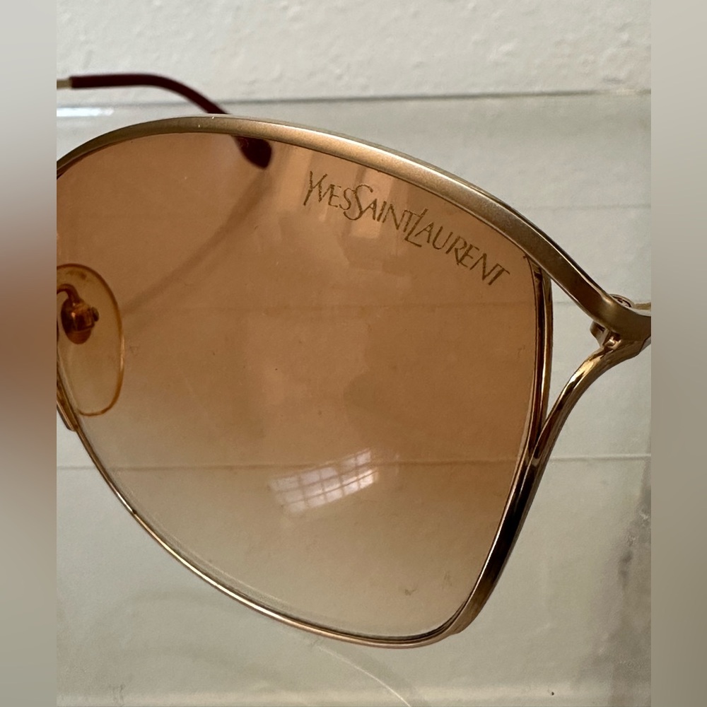Vintage Yves Saint Laurent Paris Sunglasses - Late 1970s Early 80s Studio 54 Era - Picture 4 of 11